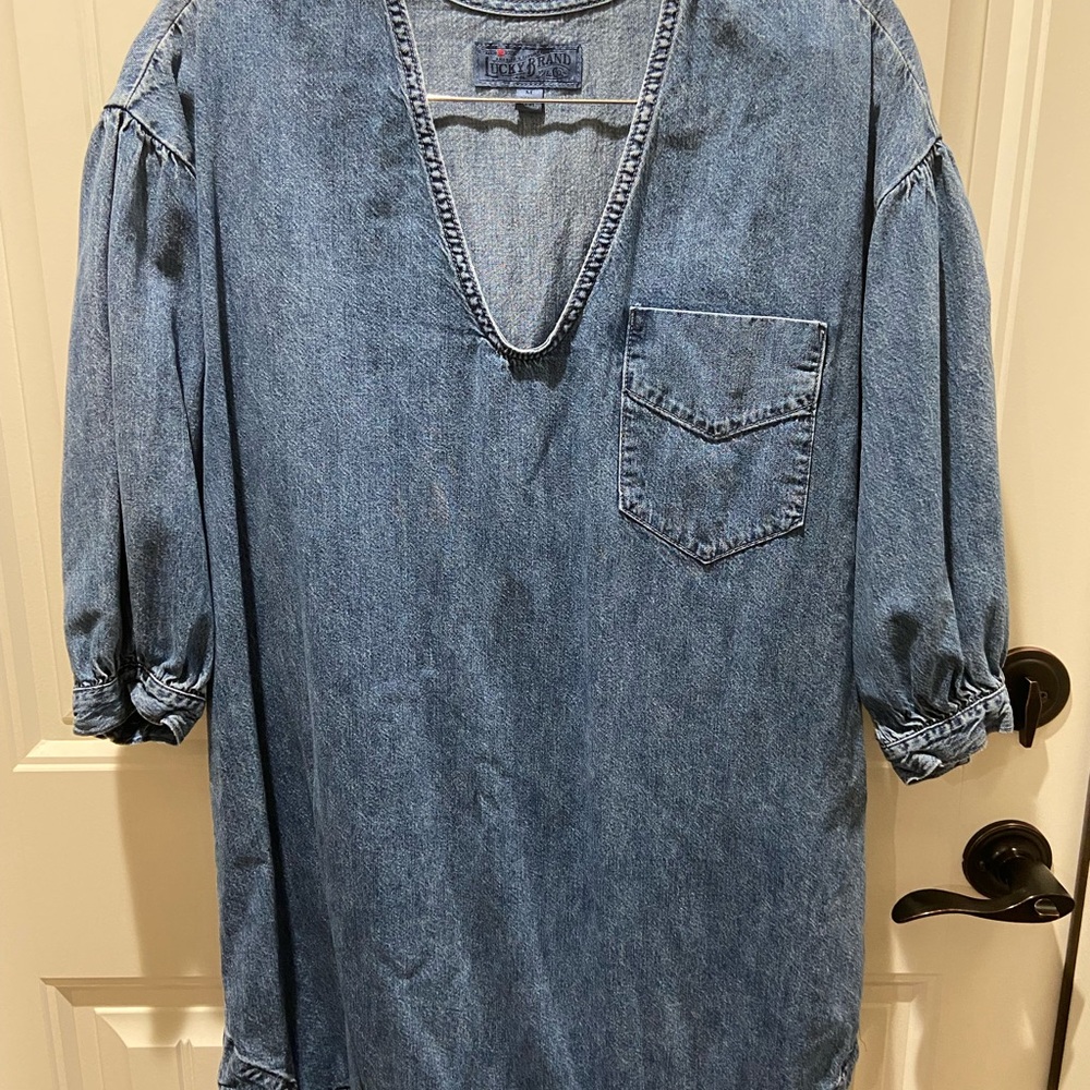 Lucky Brand Gray V-Neck Top